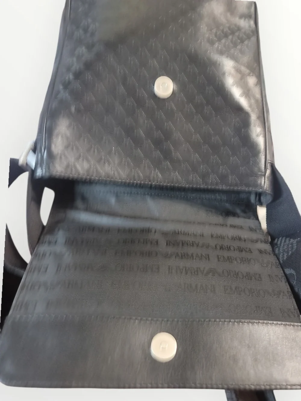 Emporio Armani Black Mens Crossbody Messenger Bag Like New